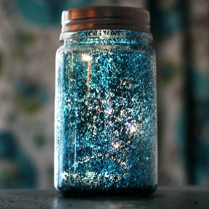 Bring the beauty of outside inside with this starry night luminary.