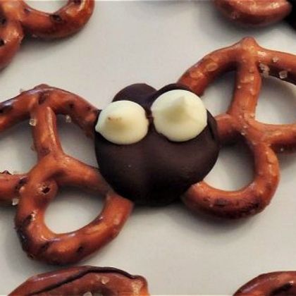 Chocolate covered pretzel bats.