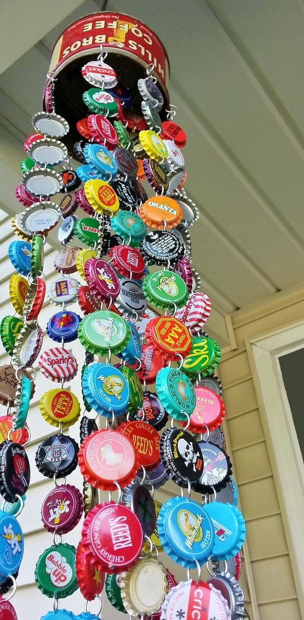 DIY Bottle Cap Chime.