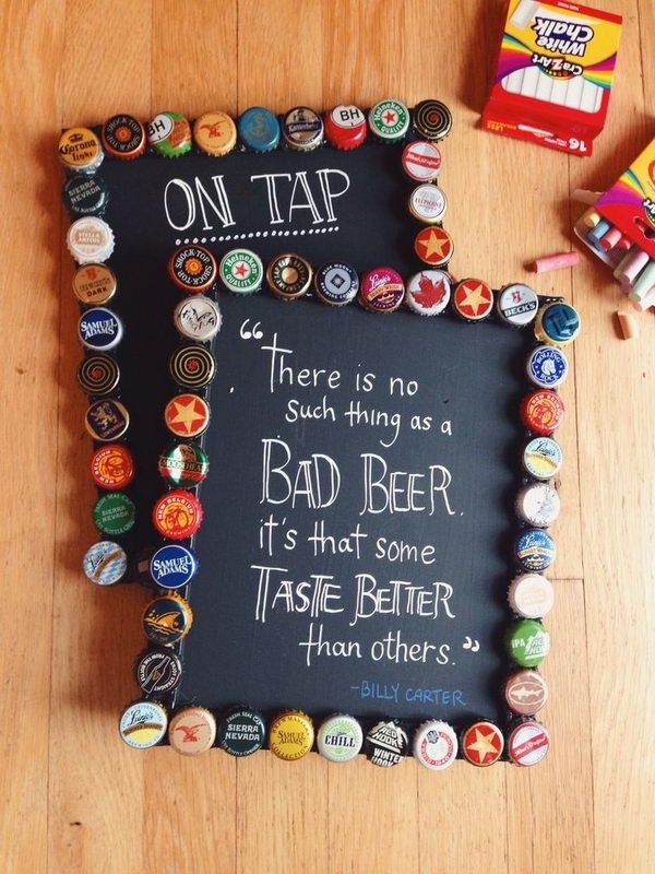 DIY Bottlecap Picture Frames.