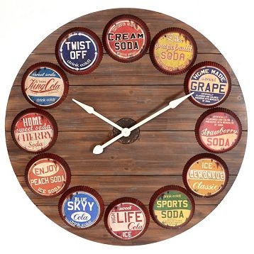 DIY Classic Bottle Cap Clock.