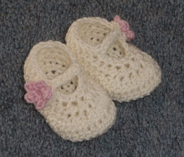 Dainty Mary Jane Baby Slippers.