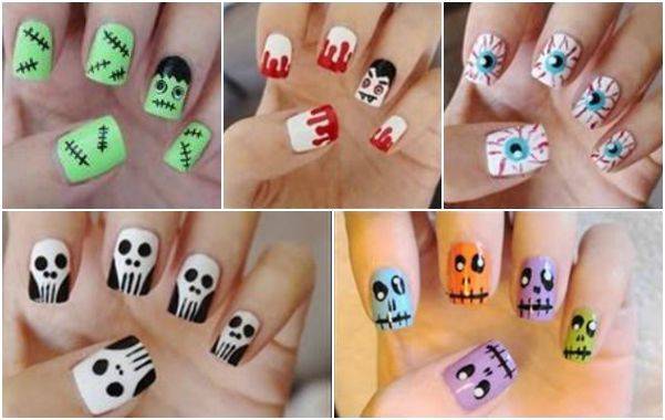 Five Cute & Easy Halloween Nail Tutorials.