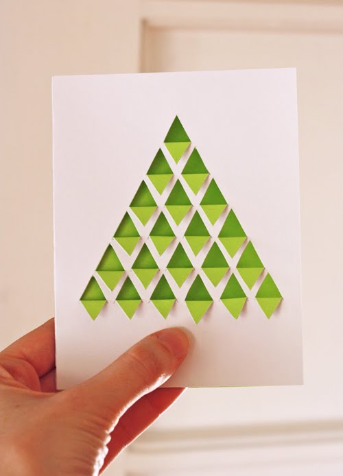 Geometric Christmas Tree Card.