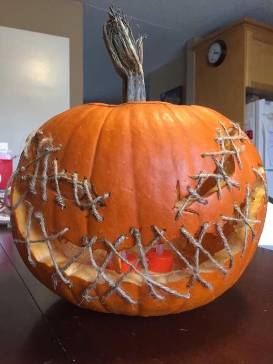 Halloween Scarecrow Pumpkin Carving.