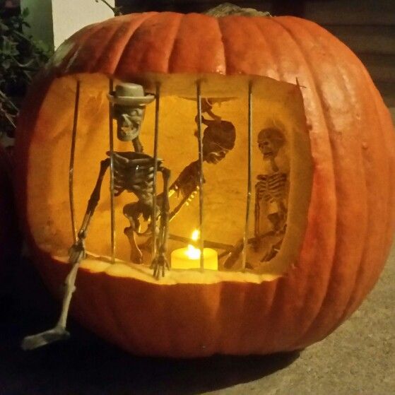 Jail cell pumpkin.