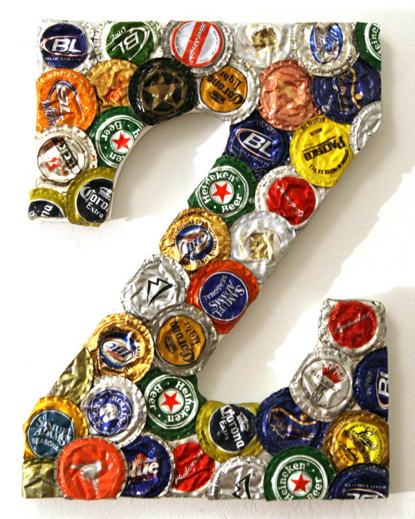 Jumbo Bottle Cap Letter.