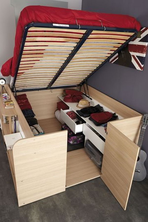 Mini closet Under Bed Storage Idea.