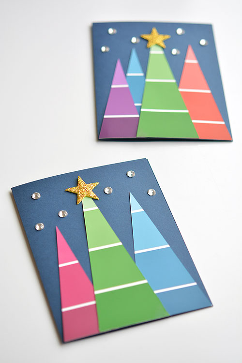 Paint Chip Christmas Cards.