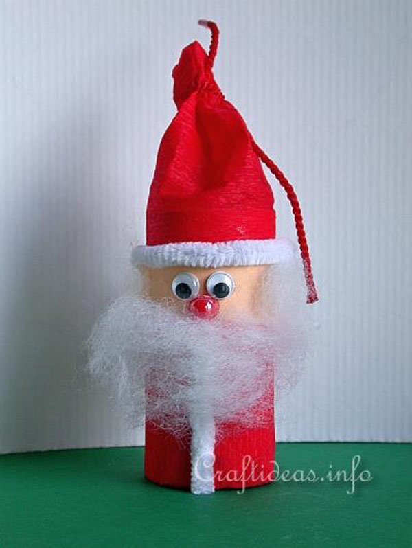 Paper Tube Santa Claus.