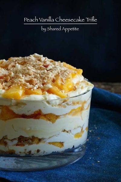 Peach Vanilla Cheesecake Trifle.