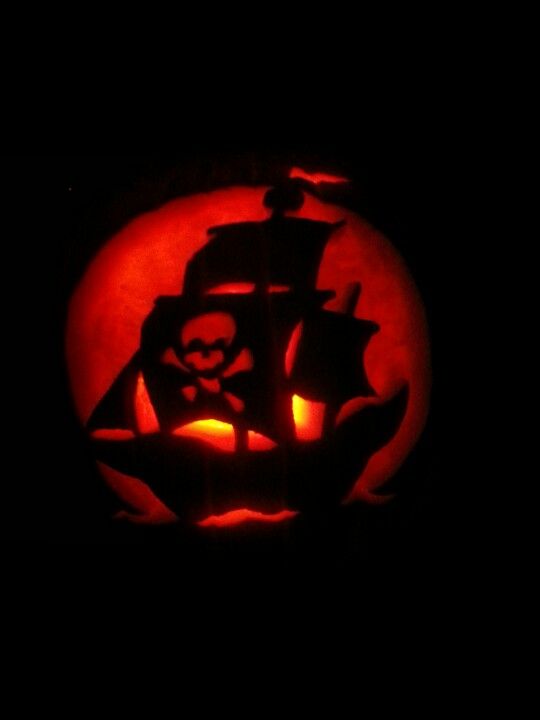 Pirate Ship Pumpkin Carving.