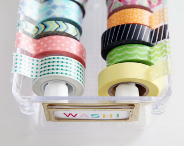 Plastic Drawers for Washi Tape Storage.