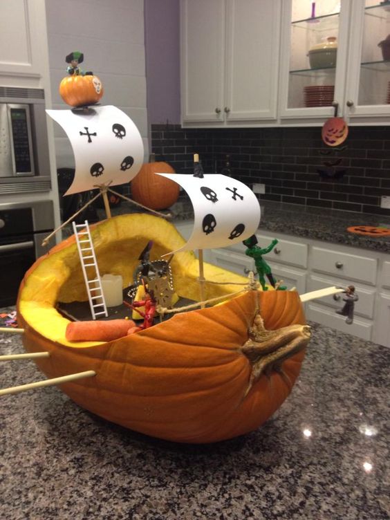 Pumpkin Pirate Ship.