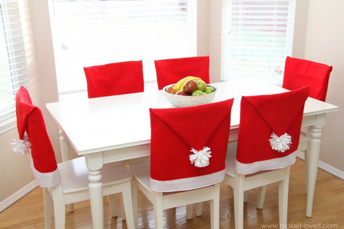 Santa Hat Chair Covers.