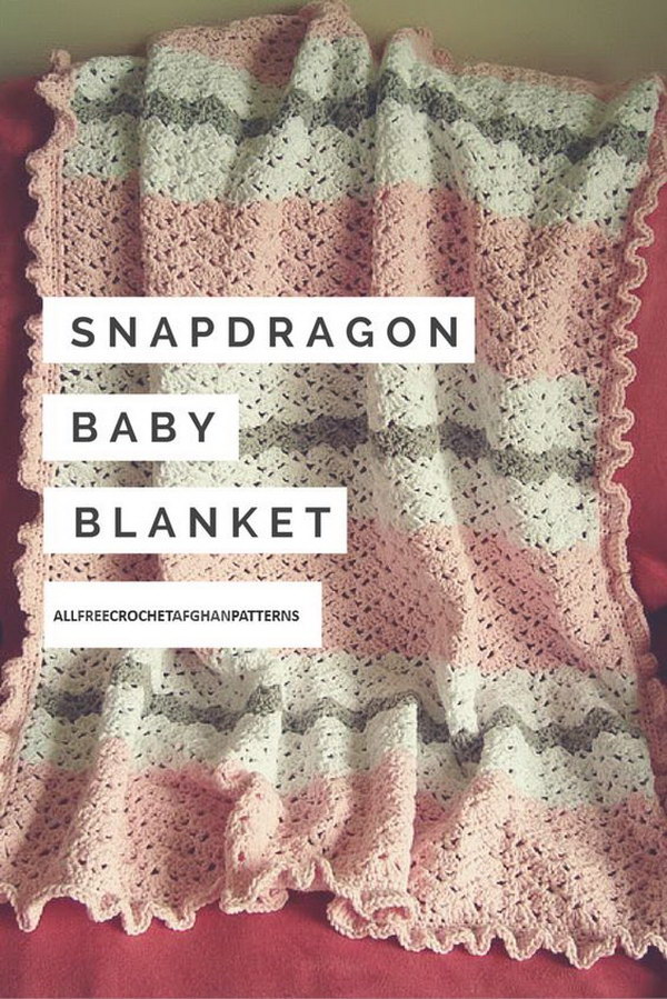 Snapdragon Crocheted Baby Blanket.