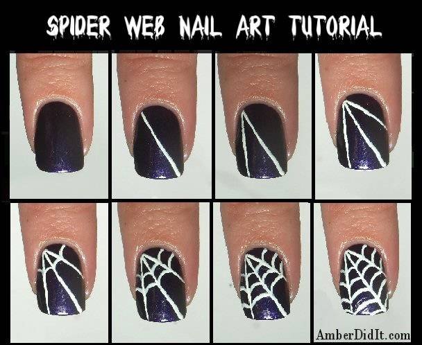 Spider Web Nail Art.