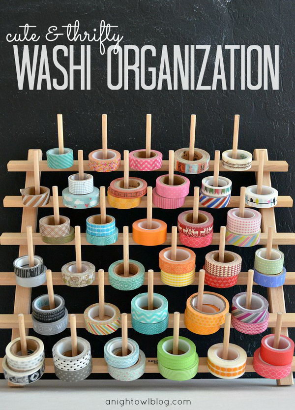 Spool Rack Washi Tape Storage Holder.