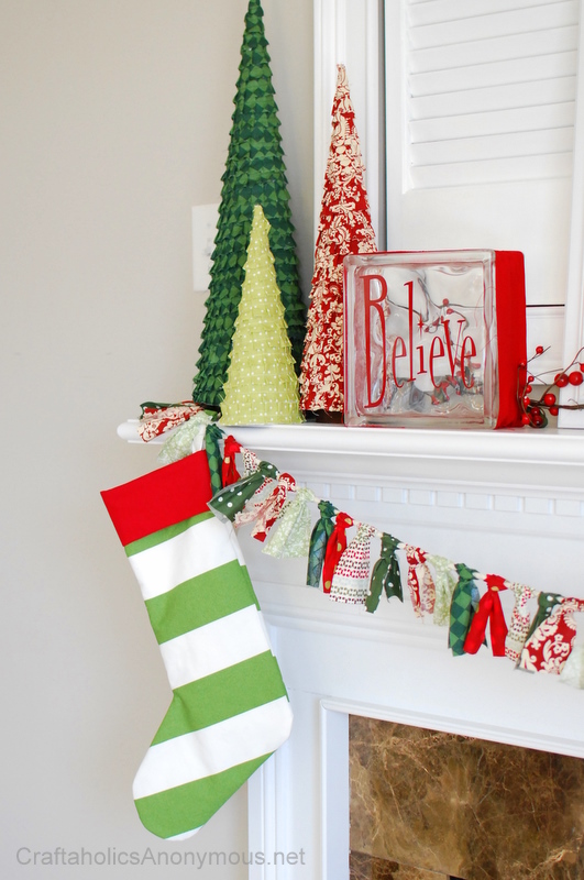 Striped Christmas Stockings.
