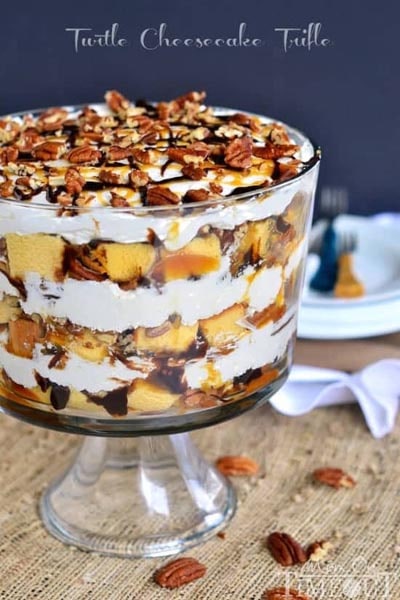 Turtle Cheesecake Trifle.