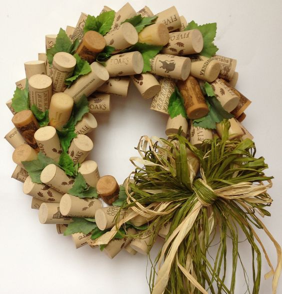 Wine Cork Wreath from Etsy.