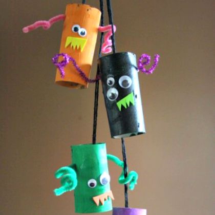 You can make this fun monster mobile.