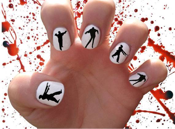 Zombies Nail Decals.