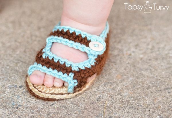 Crochet Baby Summer Sandals.