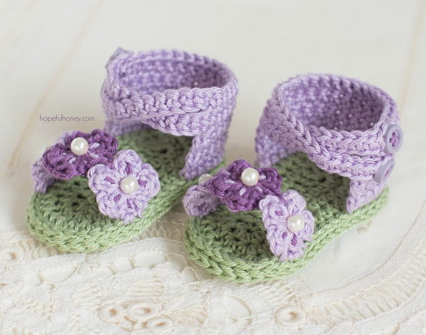 English Violet Baby Sandals.