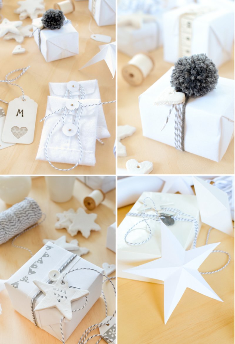 Grey and White Christmas Decoration.