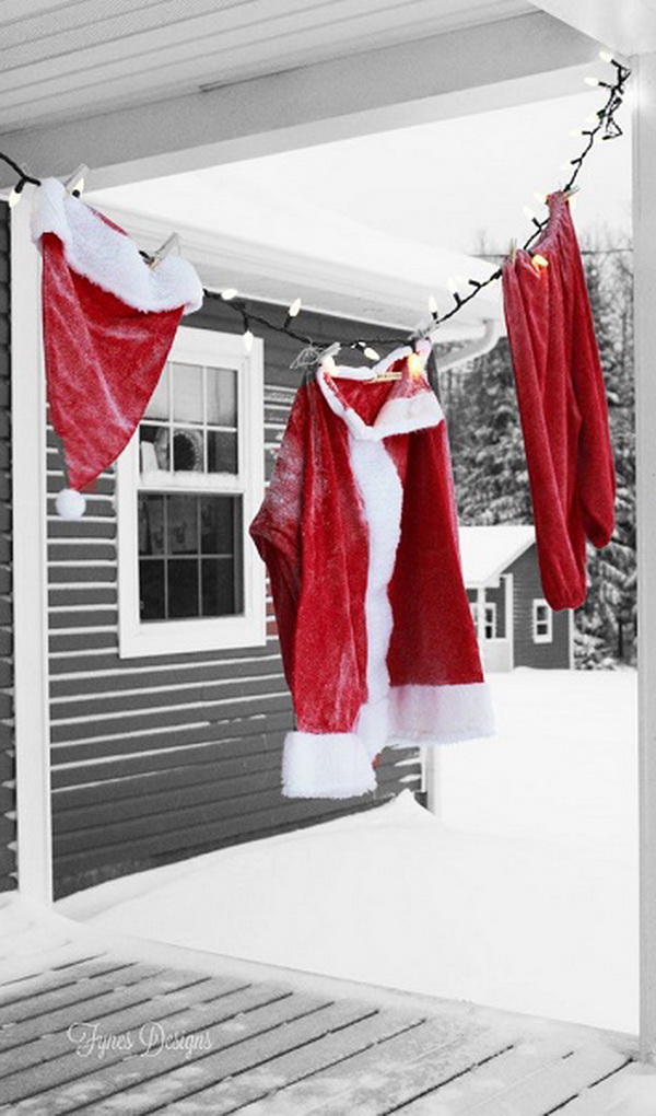 Hanging Santa Claus Suit.