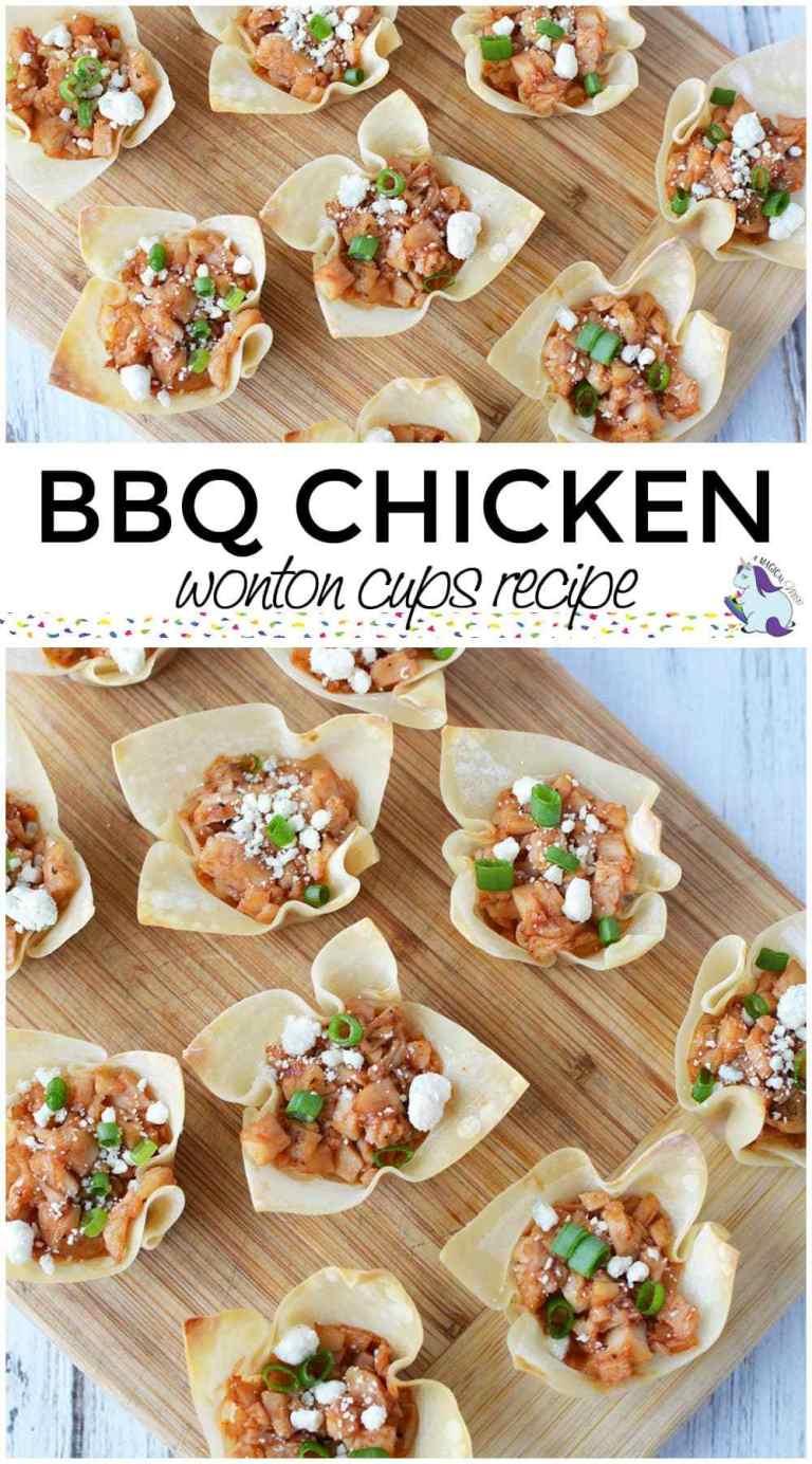 BBQ Chicken Wonton Cups