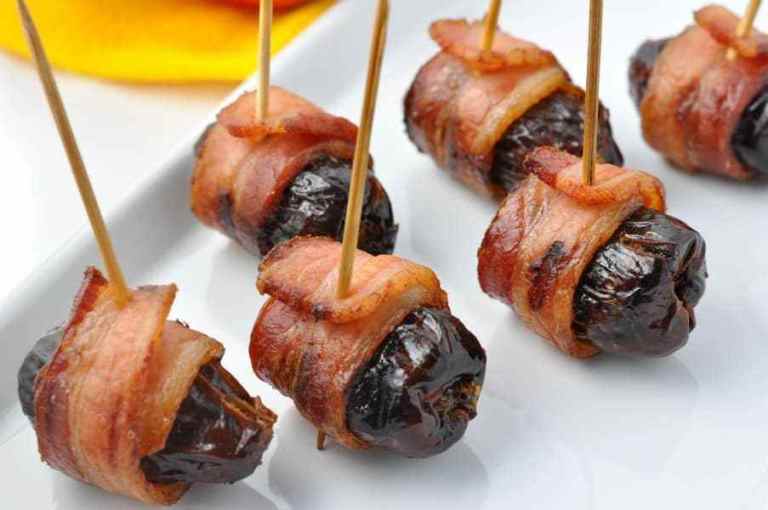 Bacon Wrapped Stuffed Dates