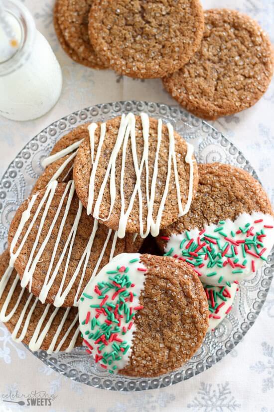 Big Chewy Ginger Molasses Cookies by Celebrating Sweets
