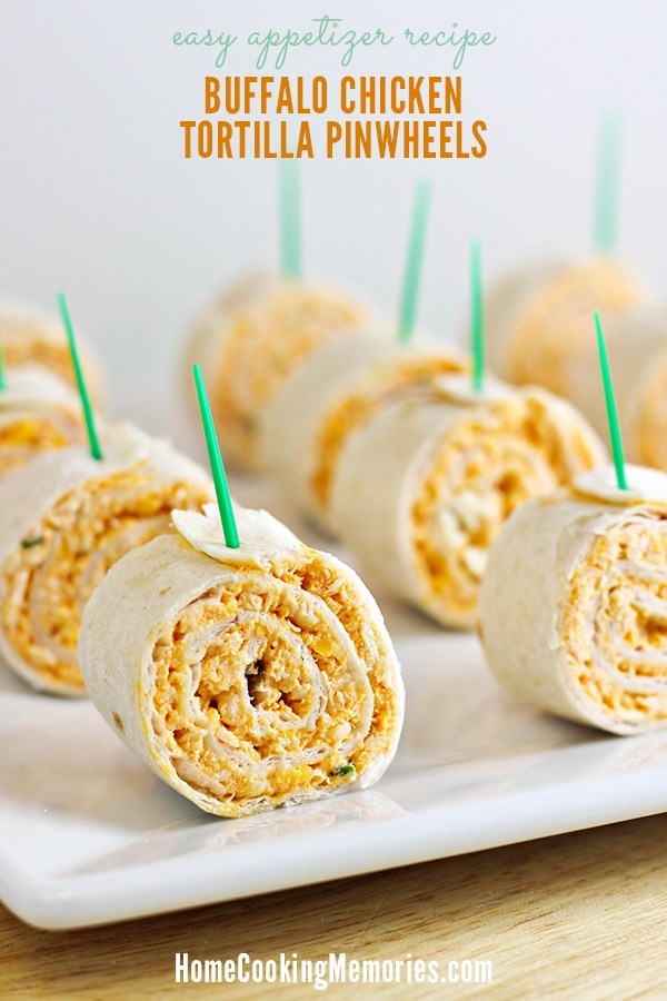 Buffalo Chicken Tortilla Pinwheels