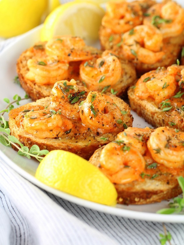 Cajun Shrimp Toast Appetizer