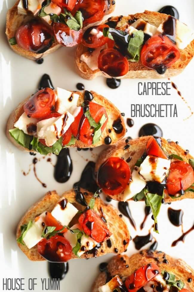 Caprese Bruschetta ~ House of Yumm