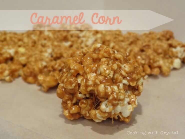 Caramel Corn at Cooking with Crystal