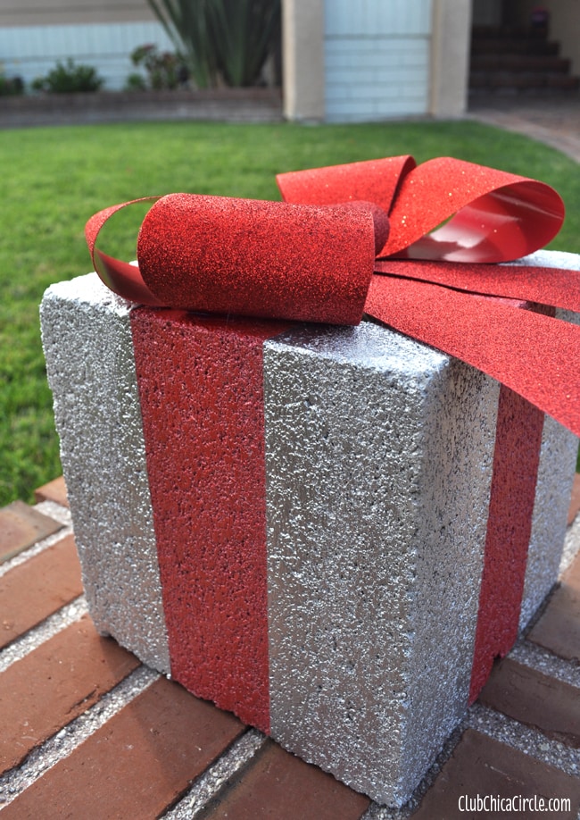 Cement Block Christmas Presents.