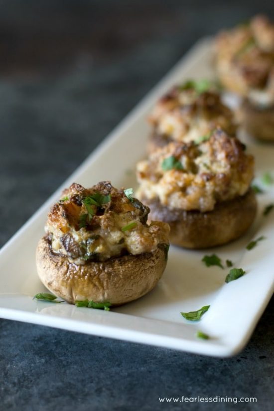 Cheesy Sausage Stuffed Mushrooms