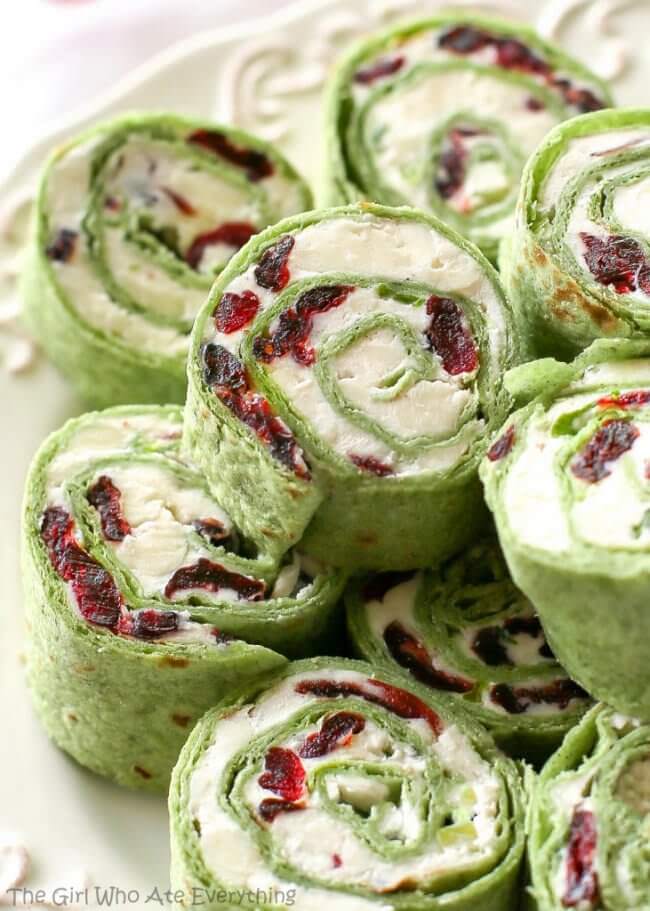 Cranberry and Feta Pinwheels ~ The Girl Who Ate Everything