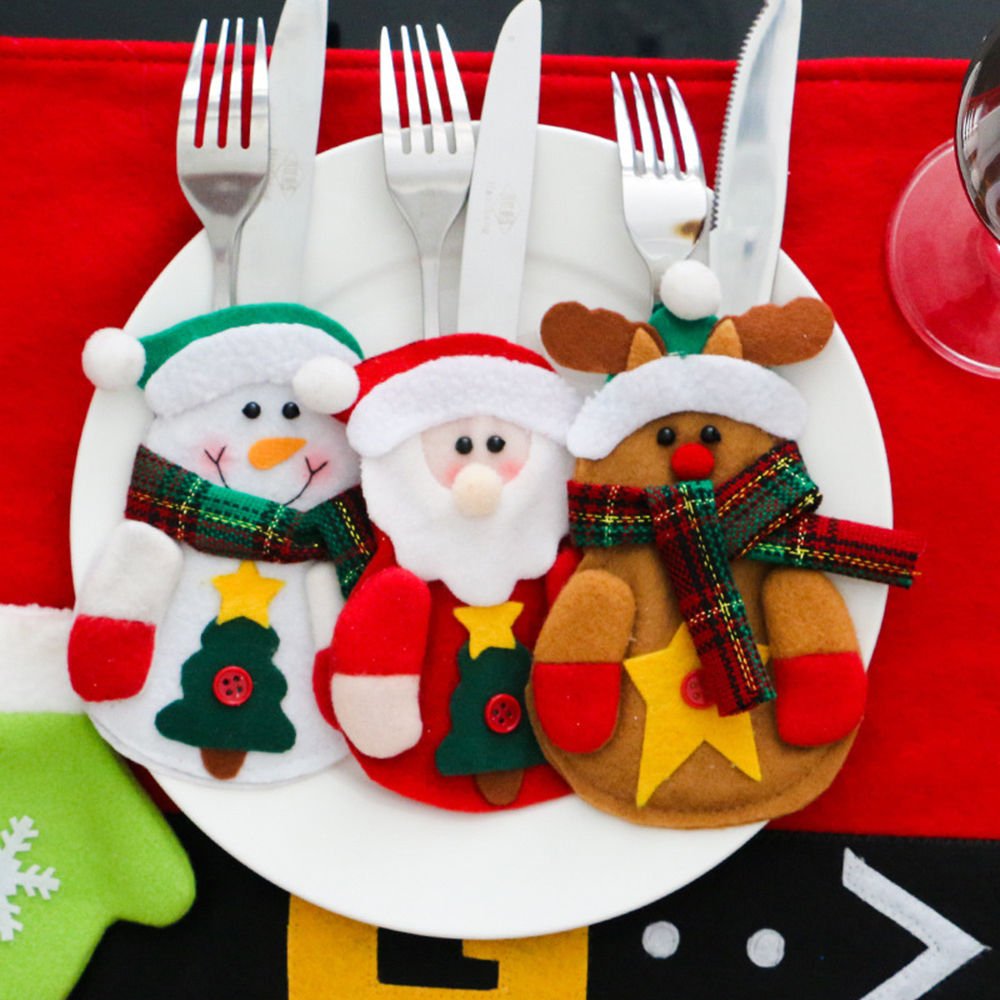 Cute Tableware Holder For Christmas Party.