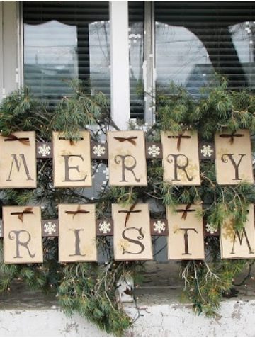 DIY Merry Christmas Porch Sign.