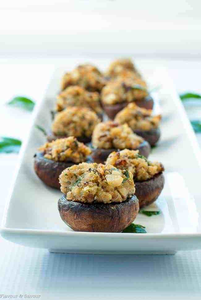 Garlic Lovers Blue Cheese Stuffed Mushrooms