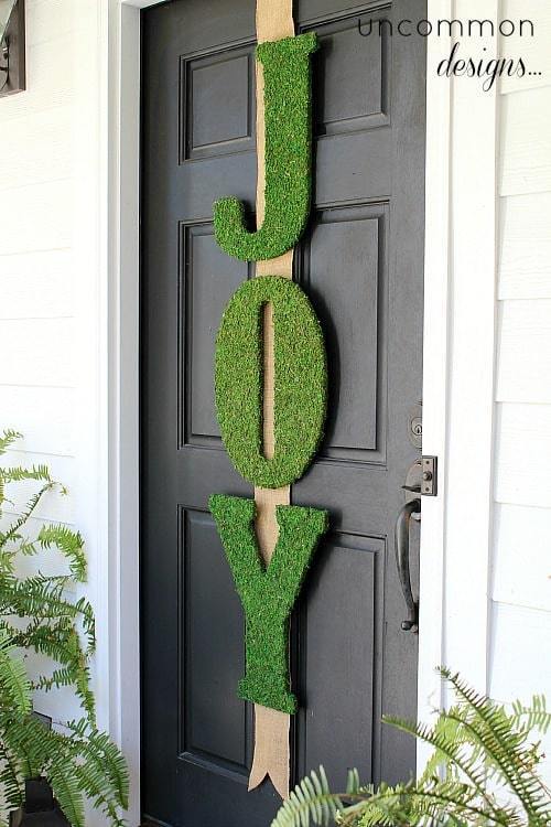 Garnet Hill Inspired Moss Letters Spell Joy at Uncommon Designs