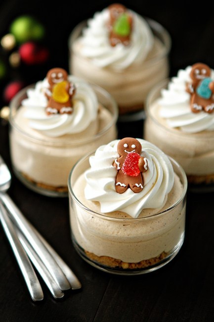 GingerBread Oreo No Bake Cheesecakes.