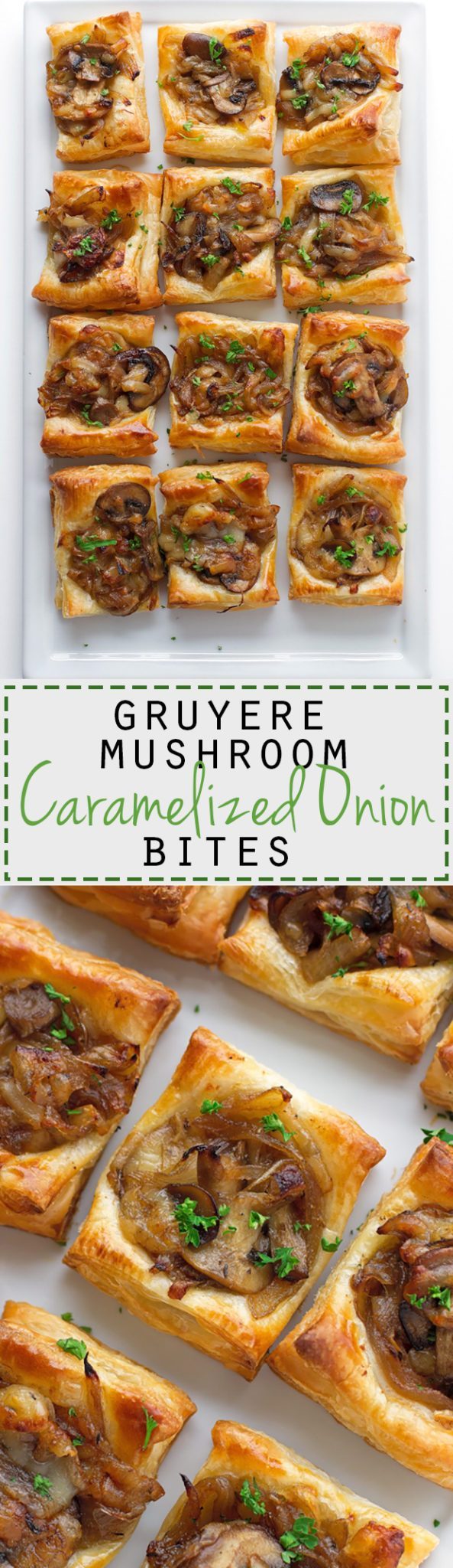 Gruyere Mushroom Caramelized Onion Bites