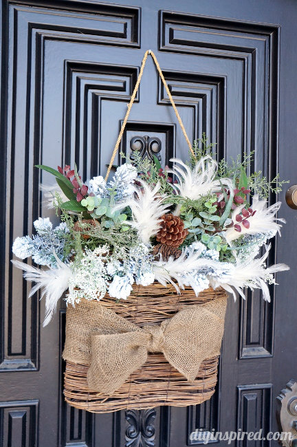 Hanging basket filled with wispy whites.