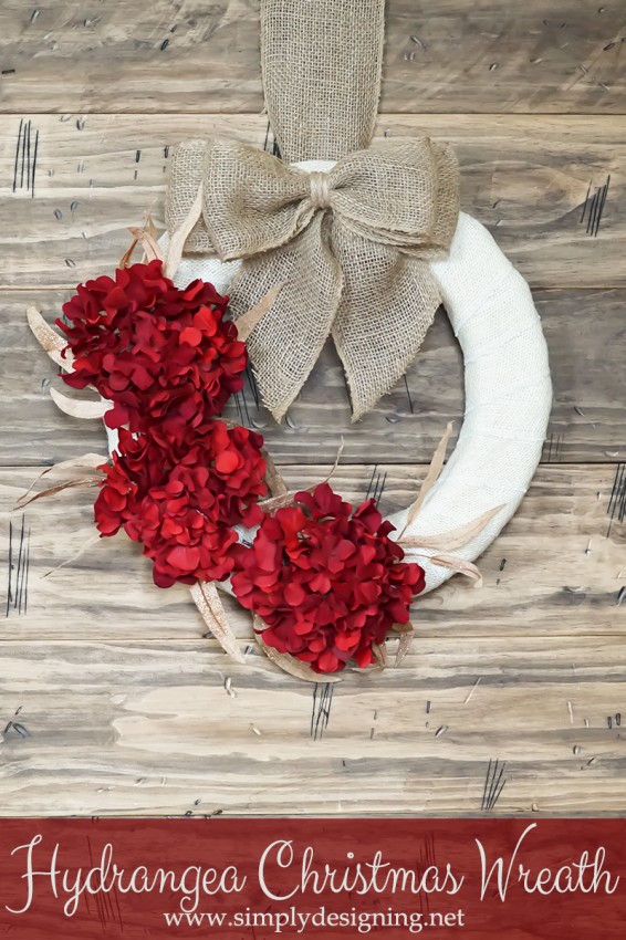 Hydrangea Christmas Wreath.