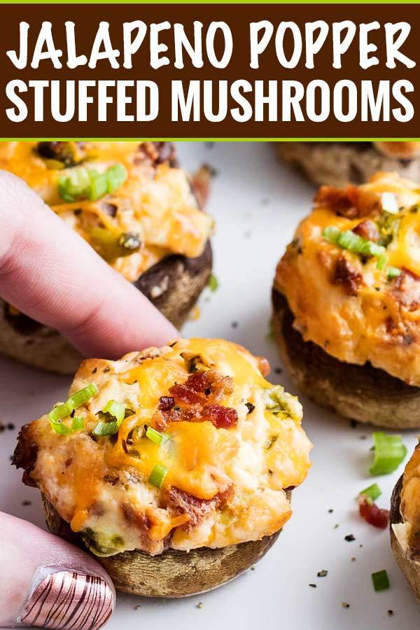 Jalapeno Popper Stuffed Mushrooms